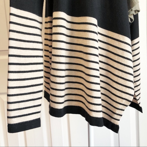 Staccato Color Blocked Stripe Open Front Cardigan Sweater - Picture 8 of 14